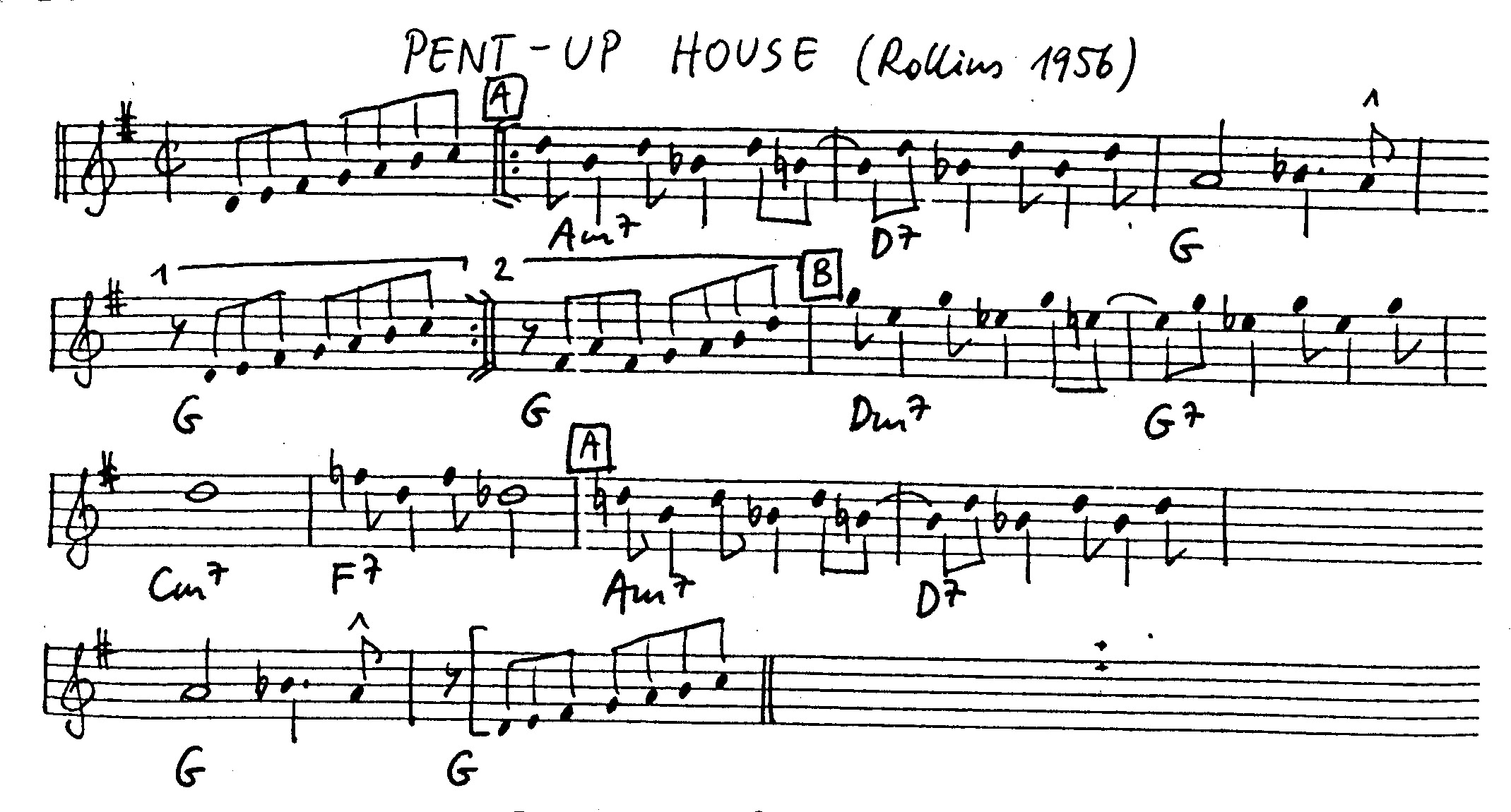 pent-up house leadsheet – book us for your next 20s or gatsby event